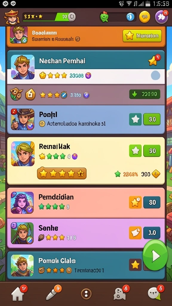 Beragam pilihan mode permainan yang seru.