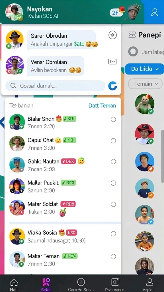 Screenshot menunjukkan antarmuka utama game yang menarik.