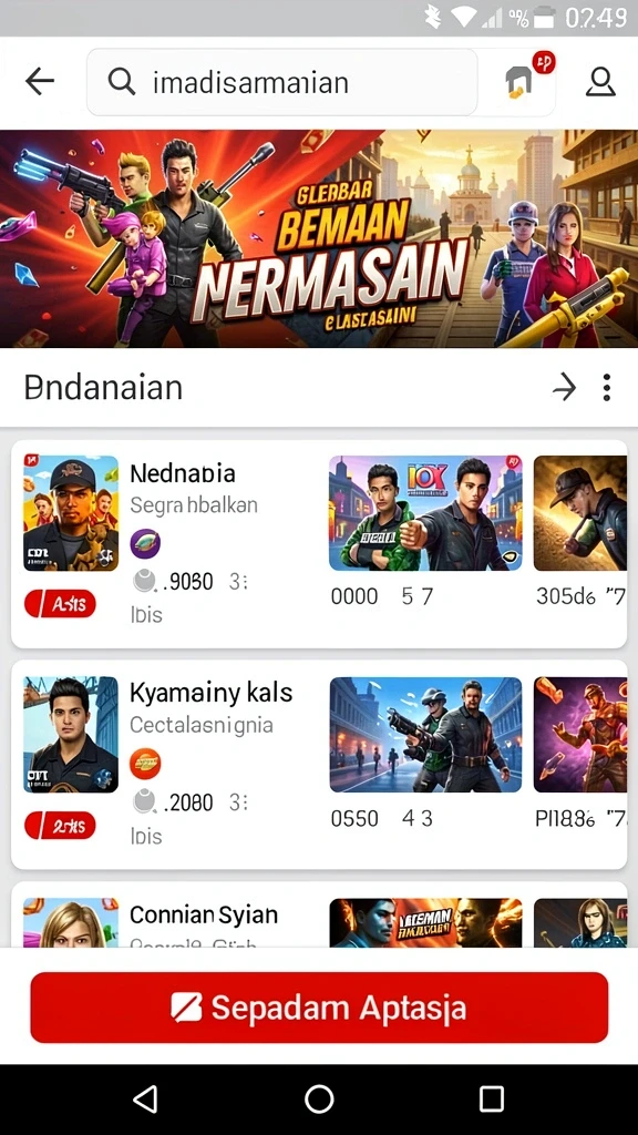 Karakter-karakter lucu siap menemani permainan.
