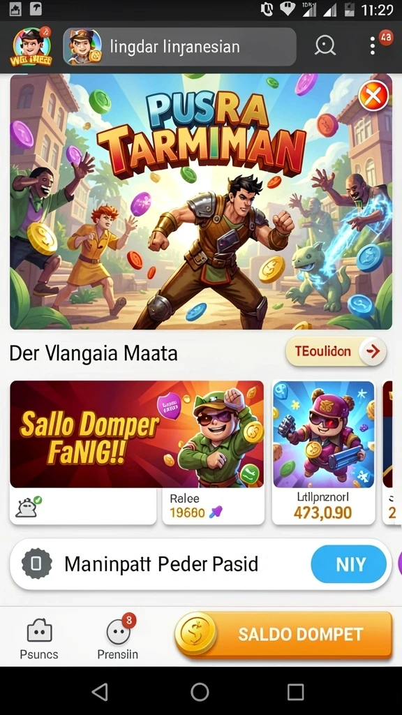 Tampilan awal yang menarik dan mudah dipahami.