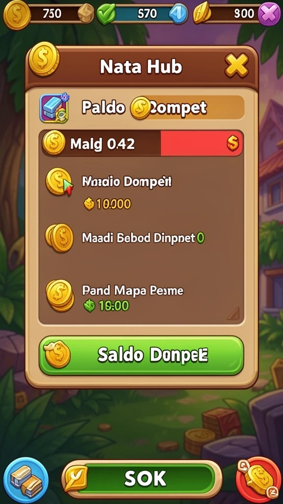 Tampilan awal permainan dengan desain yang menarik.