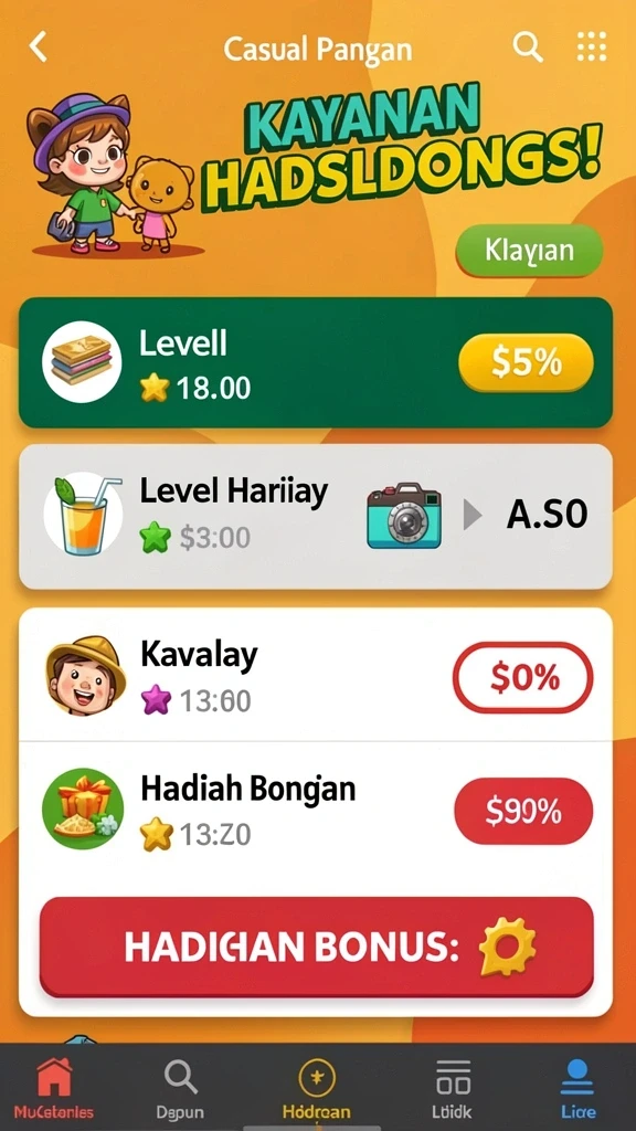 Contoh level yang menantang kesabaran.