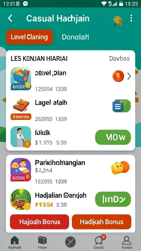 Tampilan awal yang menarik dan mudah dipahami.