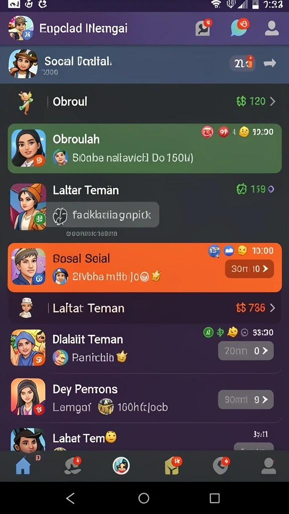 Tangkapan layar kedua menampilkan antarmuka pengguna yang menarik.