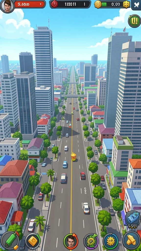 Tampilan awal game dengan grafik yang mencolok.