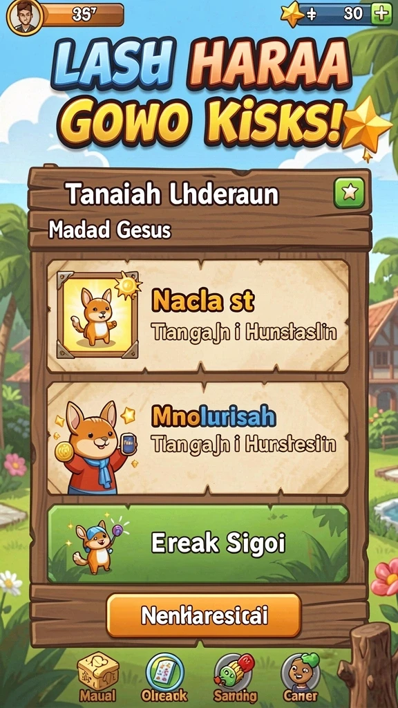 Tampilan level yang menarik dan penuh warna.