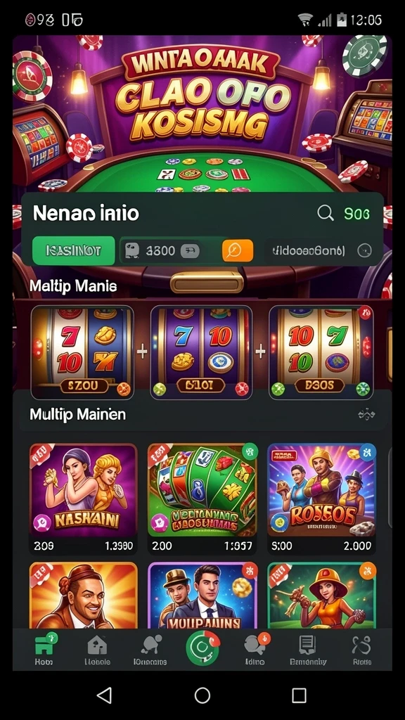 Screenshot menampilkan tema mesin slot yang menarik.