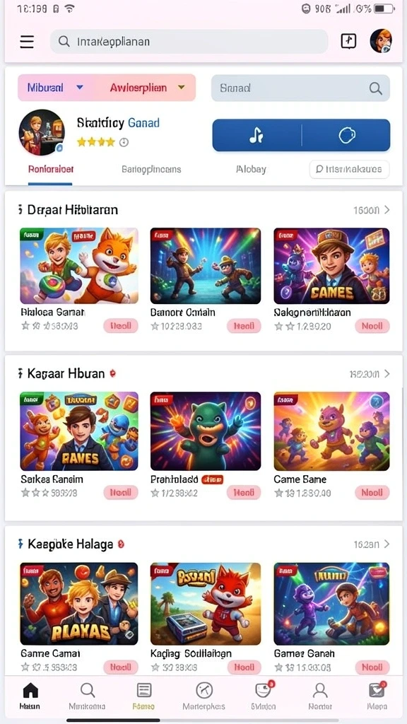 Screenshot aksi seru dalam permainan.