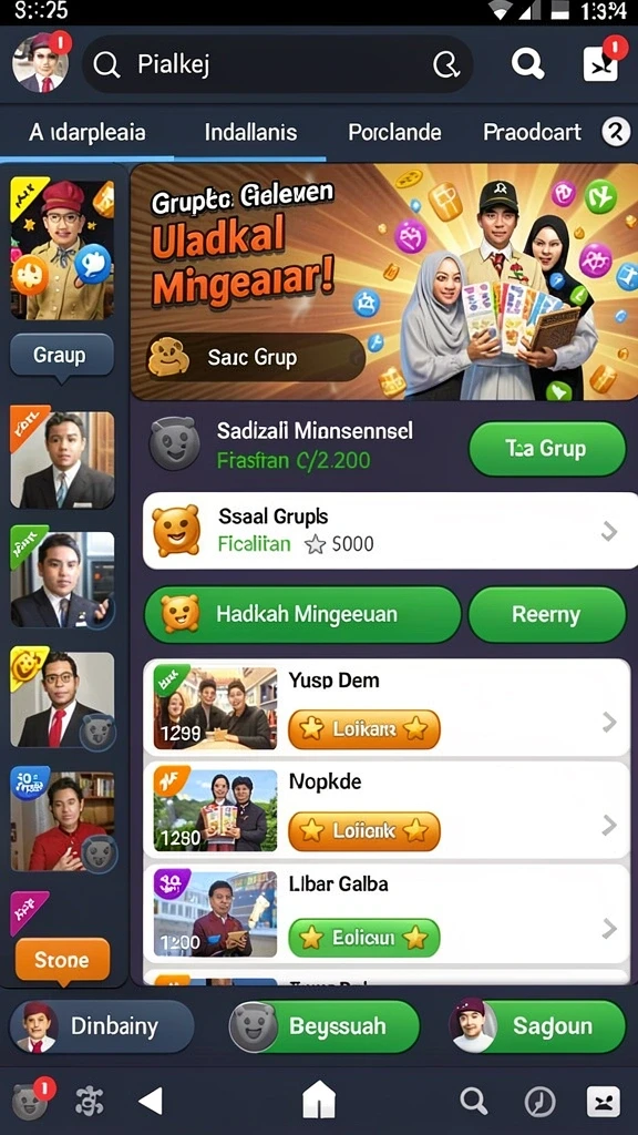 Berbagai jenis permainan taruhan yang tersedia.